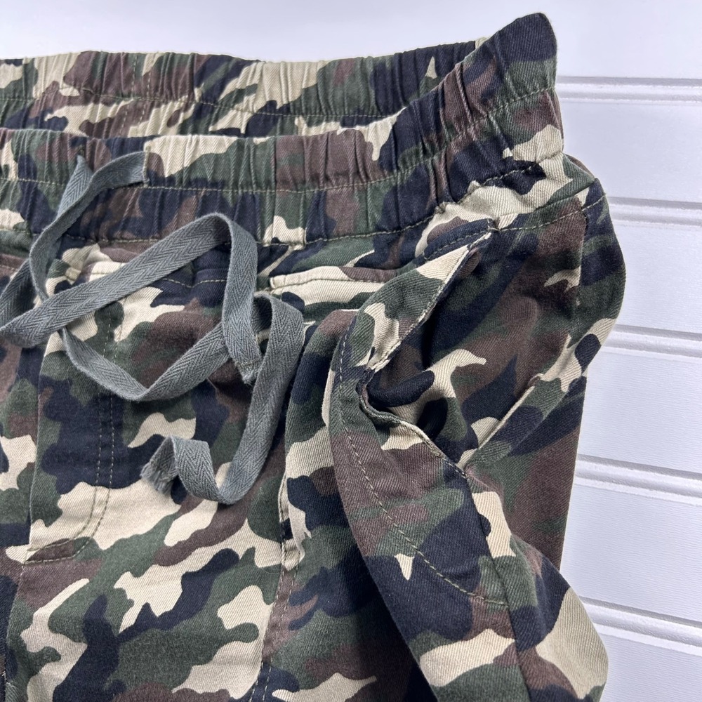 KUT from the Kloth Camo Utility Jogger Pants Womens L Green Woodland Drawstring - Picture 4 of 16